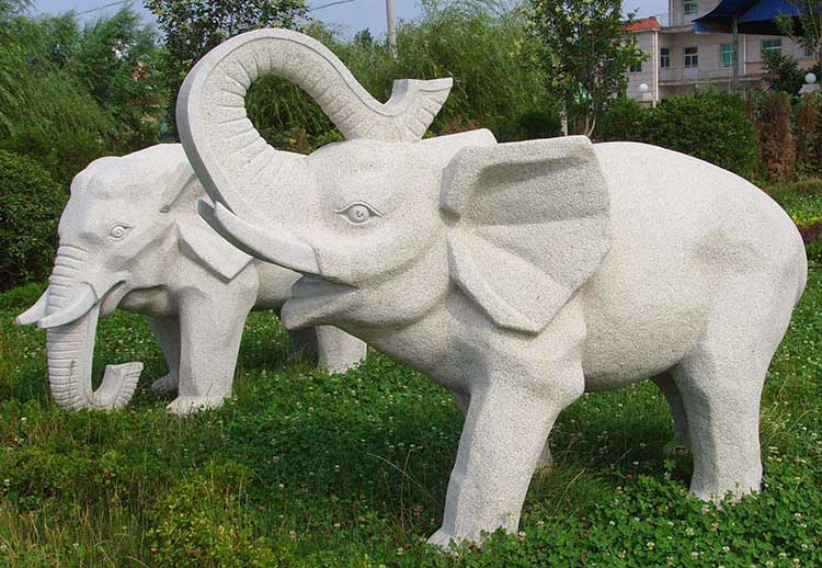 石雕大象圖片