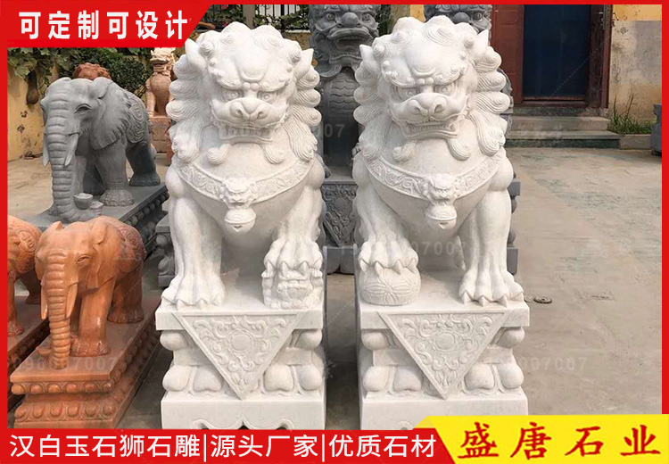 湖南漢白玉石獅款式